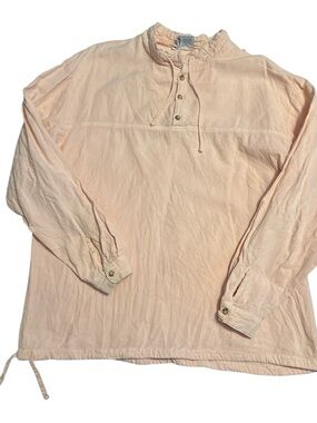 Vintage Women’s Cottonseed Pullover Shirt Soft Blush Pink (XL)